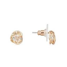 August Woods Rose Gold CZ Swirl Stud Earrings