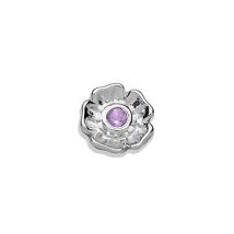 Argento Storie Silver Amethyst Flower Charm