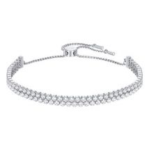 Swarovski Subtle Rhodium Bracelet - Silver