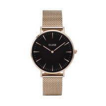 CLUSE La Bohème Mesh Black & Rose Gold Watch