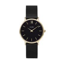 CLUSE Minuit Gold & Black Mesh Watch