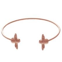 Olivia Burton Rose Gold Bee Open Bangle - Rose Gold