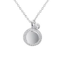 Argento Silver Coin & Crystal Necklace