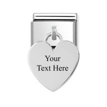 Nomination Silver Heart Engraving Charm