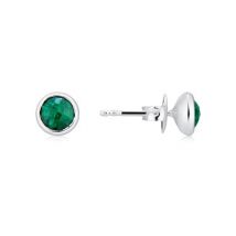 Argento May Birthstone Earrings - Silver
