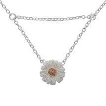 Olivia Burton Silver & Rose Gold Daisy Necklace