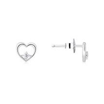 Argento Silver Open Heart Earrings