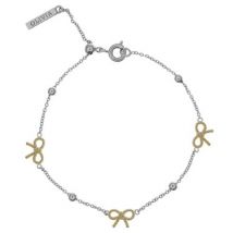 Olivia Burton Vintage Bow and Ball Silver & Gold Bracelet