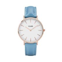 CLUSE La Bohème Rose Gold & Retro Blue Watch