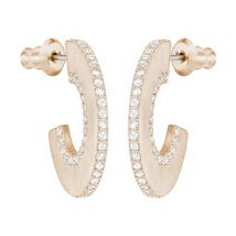 Swarovski Hoop Fever Rose Gold Crystal Earrings