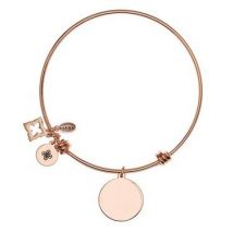 Karma Rose Gold Engraving Bangle - Adjustable