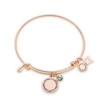 Karma August Birthstone Rose Gold Bangle