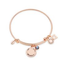 Karma June Birthstone Rose Gold Bangle