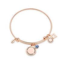 Karma September Birthstone Rose Gold Bangle