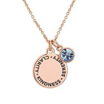 Karma September Birthstone Rose Gold Necklace