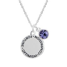 Karma December Birthstone Necklace - Silver