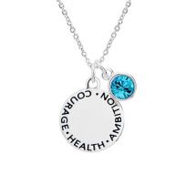 Karma March Birthstone Necklace - Adjustable