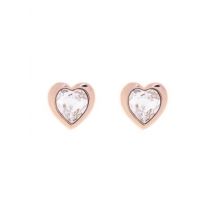 Ted Baker Rose Gold Crystal Heart Earrings