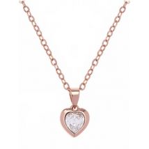 Ted Baker Rose Gold Crystal Heart Necklace - Adjustable