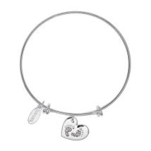 Karma TinyLife Silver Bangle - Silver