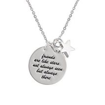 Karma Silver Friendship Necklace - Silver