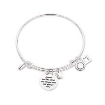 Karma Silver Friendship Bangle - Silver