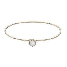 CLUSE Idylle Gold Marble Hexagon Bangle Bracelet