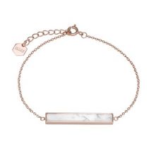 CLUSE Idylle Rose Gold Marble Bar Chain Bracelet