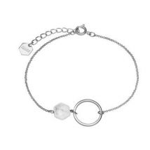 CLUSE Idylle Silver Marble Hexagon Chain Bracelet