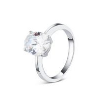 Argento Silver CZ Round Square Ring - Ring Size 52 925 Silver