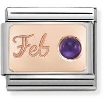 Nomination Rose Gold February Amethyst Charm