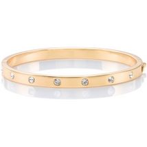 Kate Spade New York Set In Stone Metal Hinged Gold Bangle - One Size