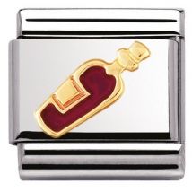 Nomination Red Wine Charm - Stainless Steel