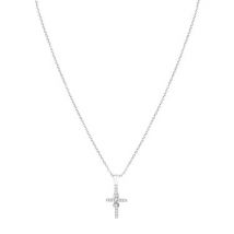 Argento Silver Crystal Cubic Zirconia Necklace - 43cm