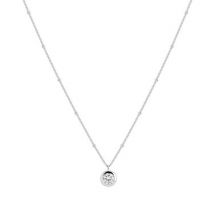 Argento Silver Plain Solitaire Necklace - Adjustable