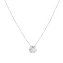 Argento Silver Opal Halo Necklace - One Size