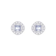 Swarovski Angelic Square Blue Earrings - Silver