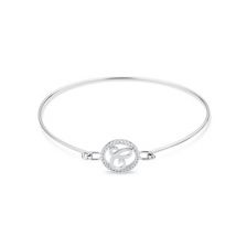 August Woods Silver Crystal C Initial Bangle - Assorted