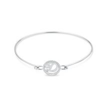 August Woods Silver Crystal D Initial Bangle - Assorted