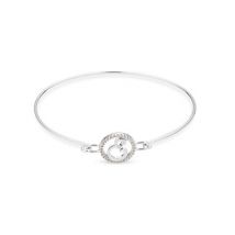 August Woods Silver Crystal E Initial Bangle - Assorted