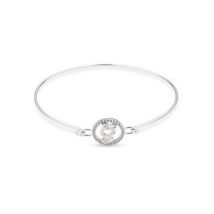 August Woods Silver Crystal G Initial Bangle - Assorted