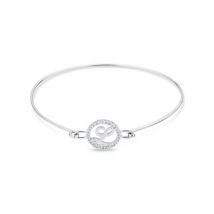 August Woods Silver Crystal L Initial Bangle - Assorted