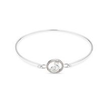 August Woods Silver Crystal S Initial Bangle - Assorted