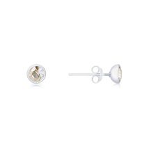 Karma Silver April Stud Earrings