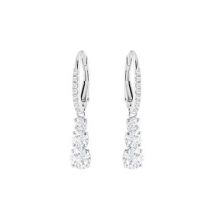 Swarovski Attract Trilogy White Drop Earrings