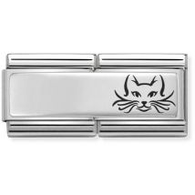 Nomination Silver shine Double Cat Charm