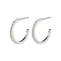 Pilgrim Silver Roberta Crystal Hoop Earrings