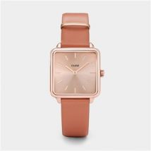 CLUSE La Tetragone Rose Gold & Tan Watch