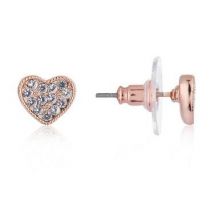 August Woods Rose Gold Crystal Heart Earrings