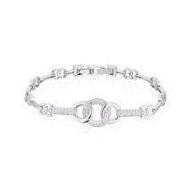 August Woods Silver Twisted Circle Bracelet